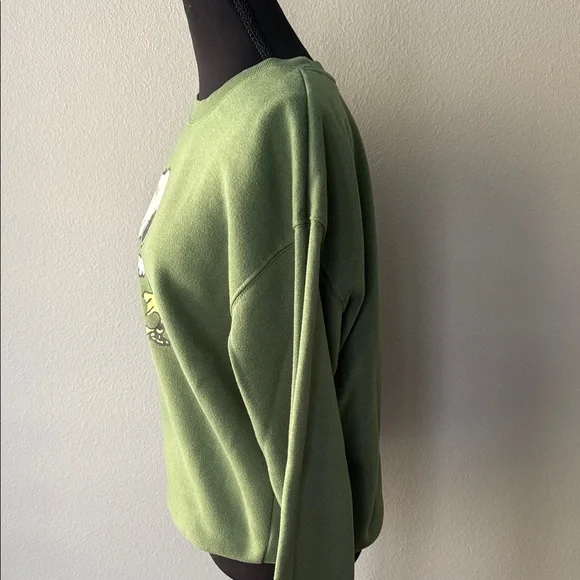 Peanuts Green Sweatshirt with Snoopy and Woodstock - Picture 3 of 7